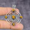Natural Tiger Eye Gemstone Handmade 925 Sterling Silver Pendant 2.17" T6b41