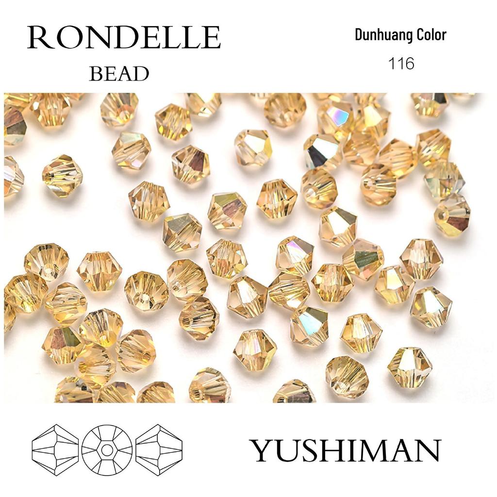4mm Rhombus Beads - 200 Czech Quality Double Crimp Top Beads for DIY, Shuttle Weaving, and Embroidery