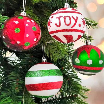 6Pcs/box Christmas Balls Ornaments Xmas Tree Hanging Pendants Home Christmas Party Decoration  Navidad Natal New Year Gifts