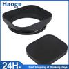 Haoge 58mm Square Metal Screw-in Lens Hood and Metal Cap Are Specially Designed for All 58mm Lens or Filter Thread Black