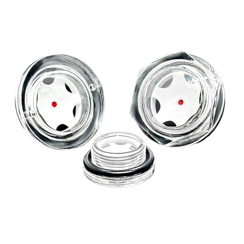 G 3/8" 1/2" 3/4" 1" BSP M16-M60 Métrico Macho Plástico Visor de Nível de Óleo Janela Cabeça Sextavada Para Compressor de Ar Caixa de Engrenagens