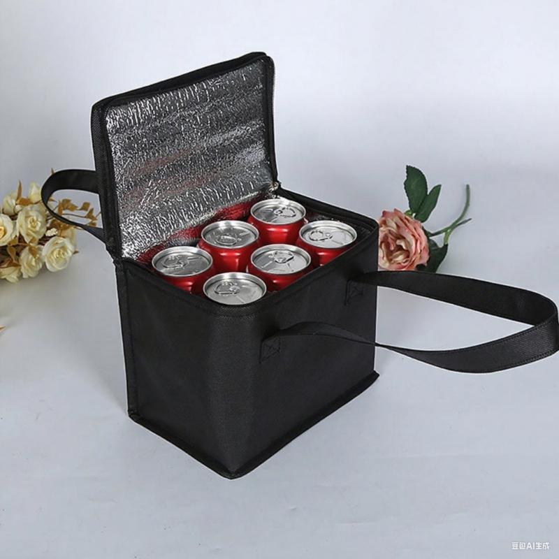 Insulated Bag With Cloth And Aluminum For Food Delivery Camping Cold Hot Meal Storage Temperature Retention