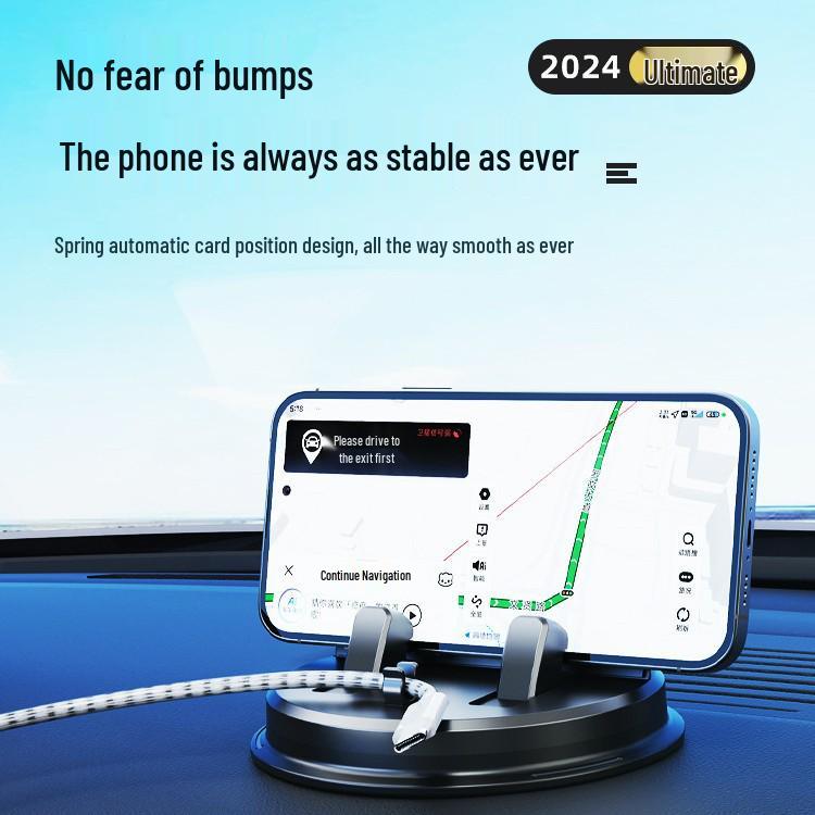 Rotating Dashboard & Console Car Phone Holder with Suction Cup