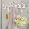 Wall Mounted Clothes Hooks Self Adhesive Sticky Hooks Creative Mushroom Hooks  Bathroom
