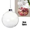Christmas Ornaments Balls Christmas Ball Clear Fillable Christmas Baubles for Festive Decoration 8/10cm 5/10pcs