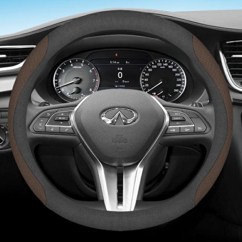 Leather Car Steering Wheel Cover for