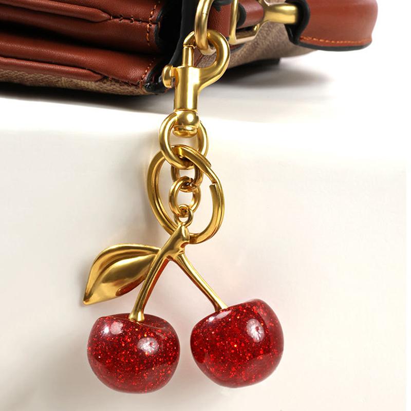 Cute Cherry Bag Charm Pendant Keychain Women'S Exquisite  Cherry Bag Accessories High-Grade Pendant Gift