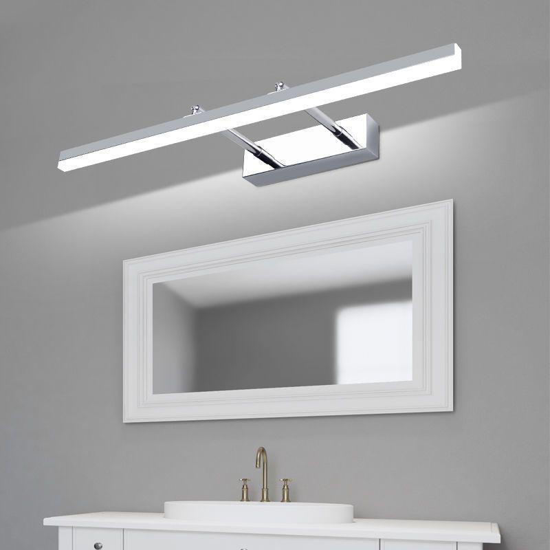 Nordic Minimalist Bathroom LED Telescopic Mirror Cabinet Vanity Light, Three-Color Wall Light for Bathroom.