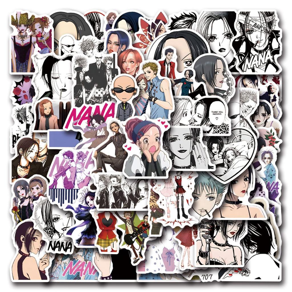 50Pcs Japanese Girls Comics Nana Waterproof Cartoon Stickers Decoration Notebook Mobile Guitar Water Cup Suitcase Graffiti Toys