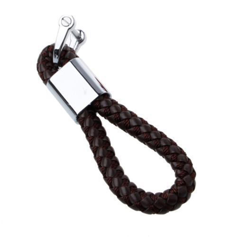Women's Fashion Universal Braided Strap Key Chain Fobs Car Keychain Leather uygun fiyatlı satın