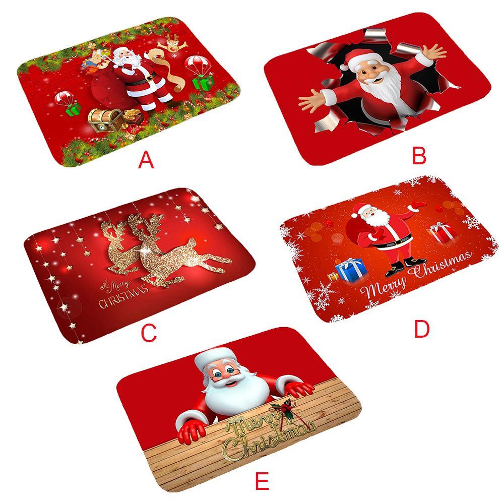 Home Decor Santa Claus Living Room Carpet Outdoor Carpet Xmas Doormat Floor Mat Christmas Mat
