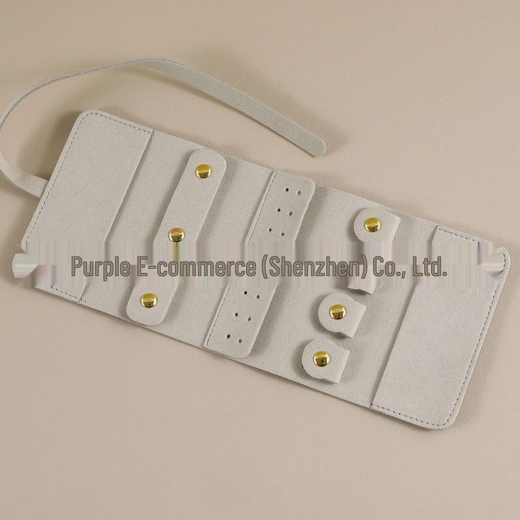 Tragbare Multifunktionale Schmuckaufbewahrungsrolle für Ohrringe, Ringe, Halsketten, Uhren - Mikrofaser-Beutel, Anpassbar mit Logo