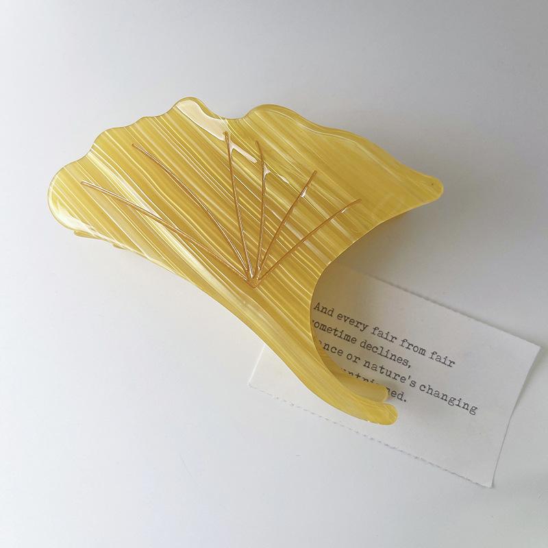 Fun Ginkgo Biloba Banana Poached Egg Hair Clip Headgear Temperament Superior Sense Acetic Acid Shark Clip