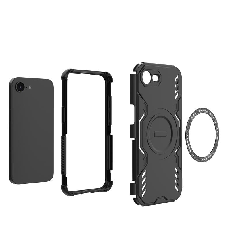 Shockproof Armor Case For iPhone 16e Magnetic Adsorption Wireless Charge Cover For iPhone 16e Case For iPhone 16e Case 6.1 inch