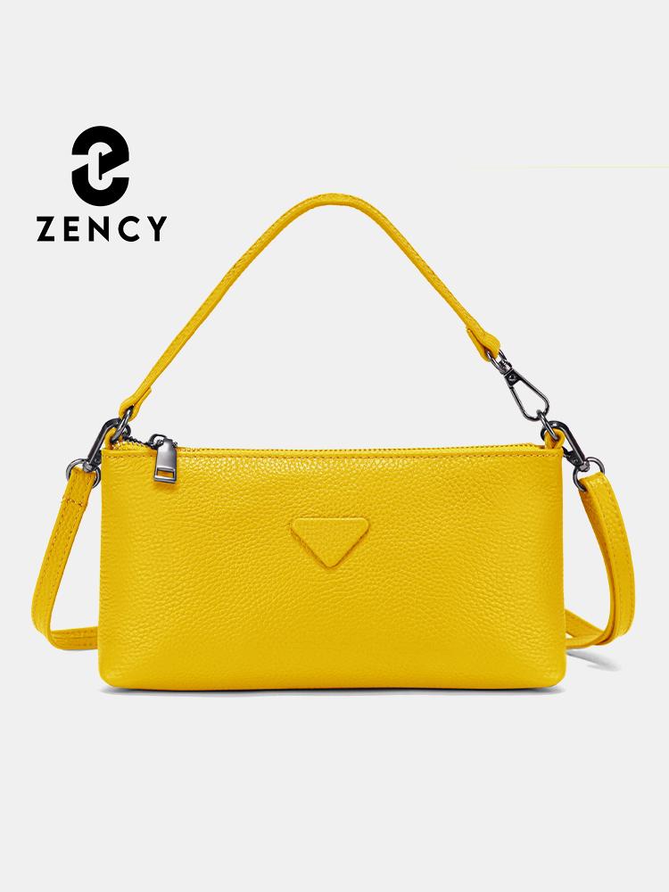 Сумка Zency из натуральной кожи, женская сумка через плечо (20cm <Max Length <30cm) чёрный