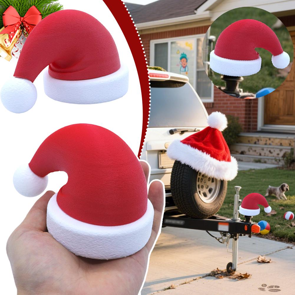 Christmas Hitch Cover Novelty Holiday Design Hitch Cover Durable ABS Plastic Trailer Ball Cover Christmas Car Decor
