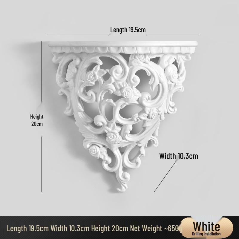 Ornamento de Parede Suspenso Estilo Europeu: Prateleira de Resina Decorativa Criativa para Casa