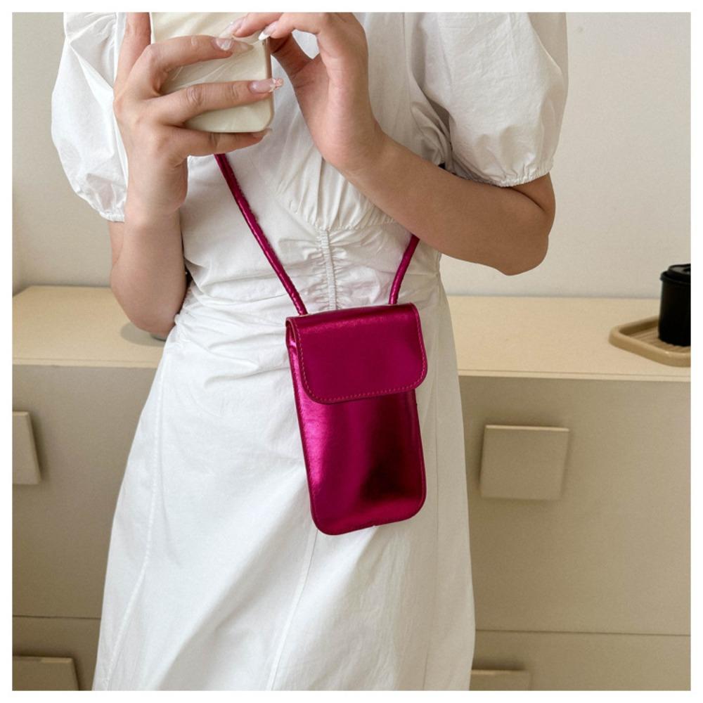 Casual Women Bags Pu Wallets Solid Color Cell Phone Purse Lady Crossbody Shoulder Bag Handbag Female Money Bags Messenger Bag