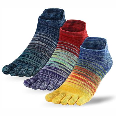 Zehensocken für Damen und Herren, bunte Knöchel-/Crew-Laufsocken, Baumwoll-Fünf-Finger-Socken