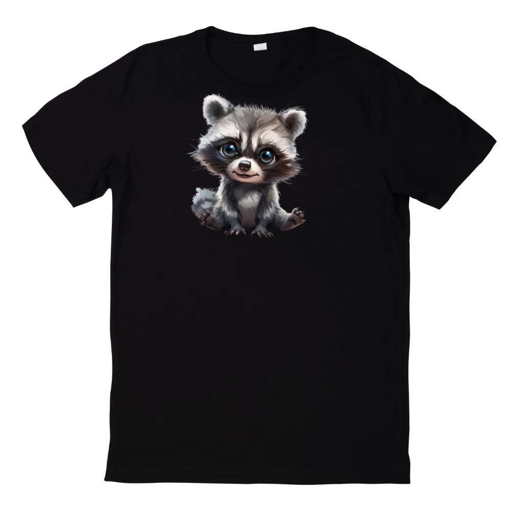 T-Shirt Süßer Waschbär Lustig Racoon Motiv XS