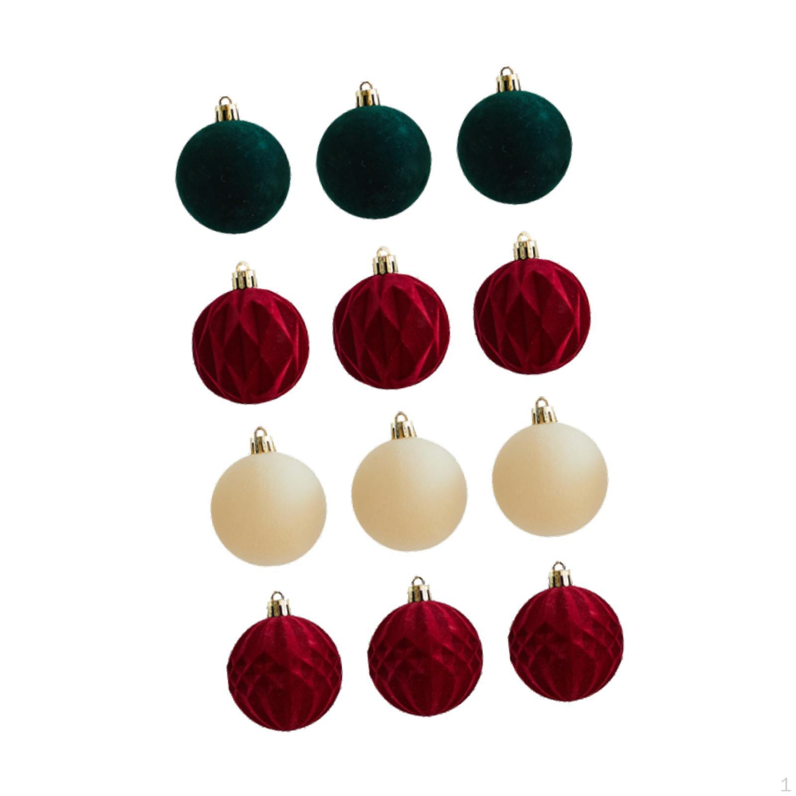 

12 Christmas Baubles, Tree Ornaments, for Parties, Cafes, Restaurants, Spring Festivals, Color