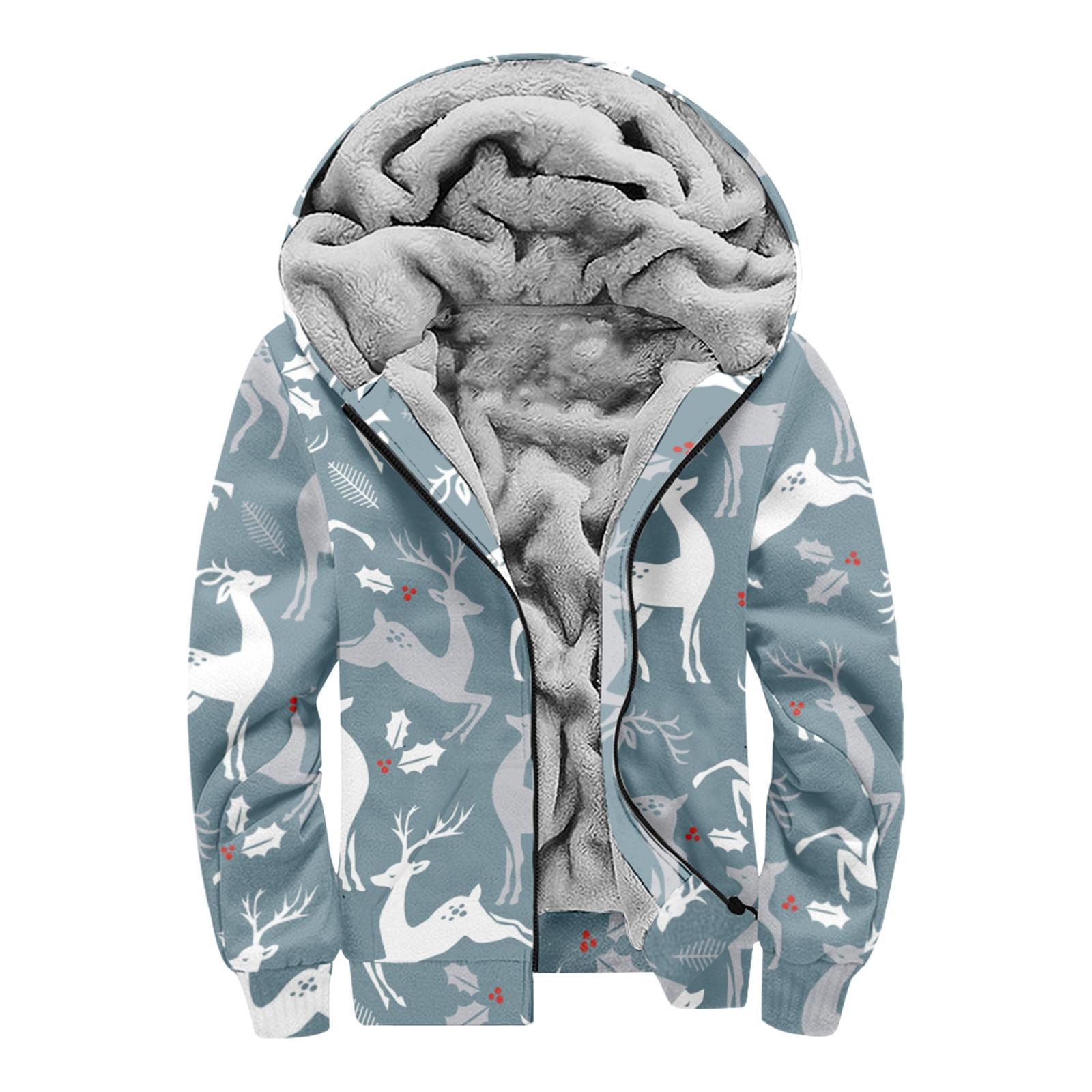 

Мужской индивидуальный повседневный свитер на молнии с длинным рукавом и принтом, толстый хлопковый костюм, зимний костюм XL