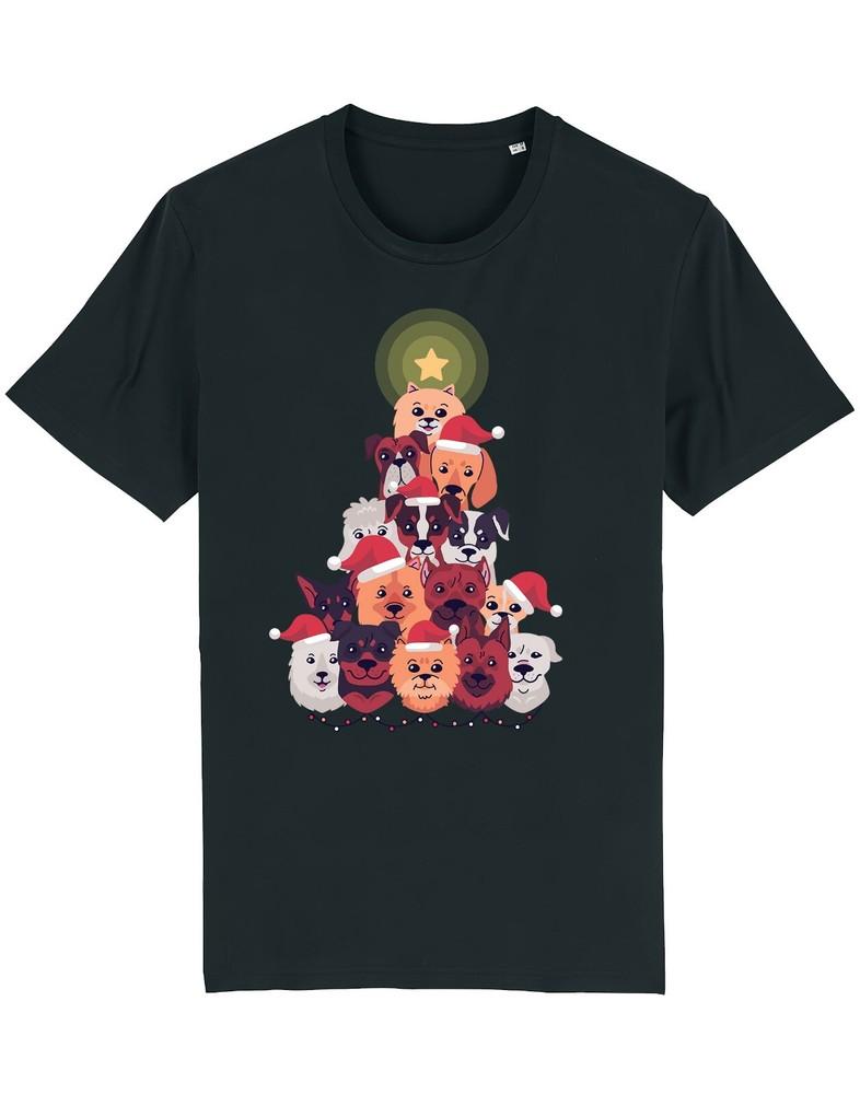 

Футболка «Собаки на рождественской елке» Детская Забавная Собачий подарок Органический хлопок Детский подарок 4XL