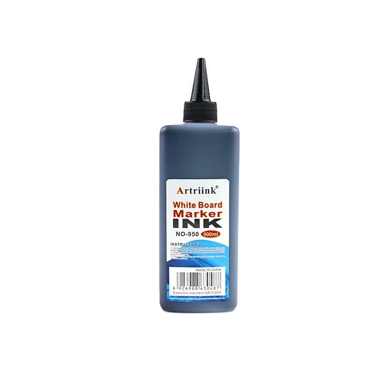 

1pc Whiteboard pen ink 500ML replenishment liquid water-based large capacity erasable environmentally friendly filling liquid чорний
