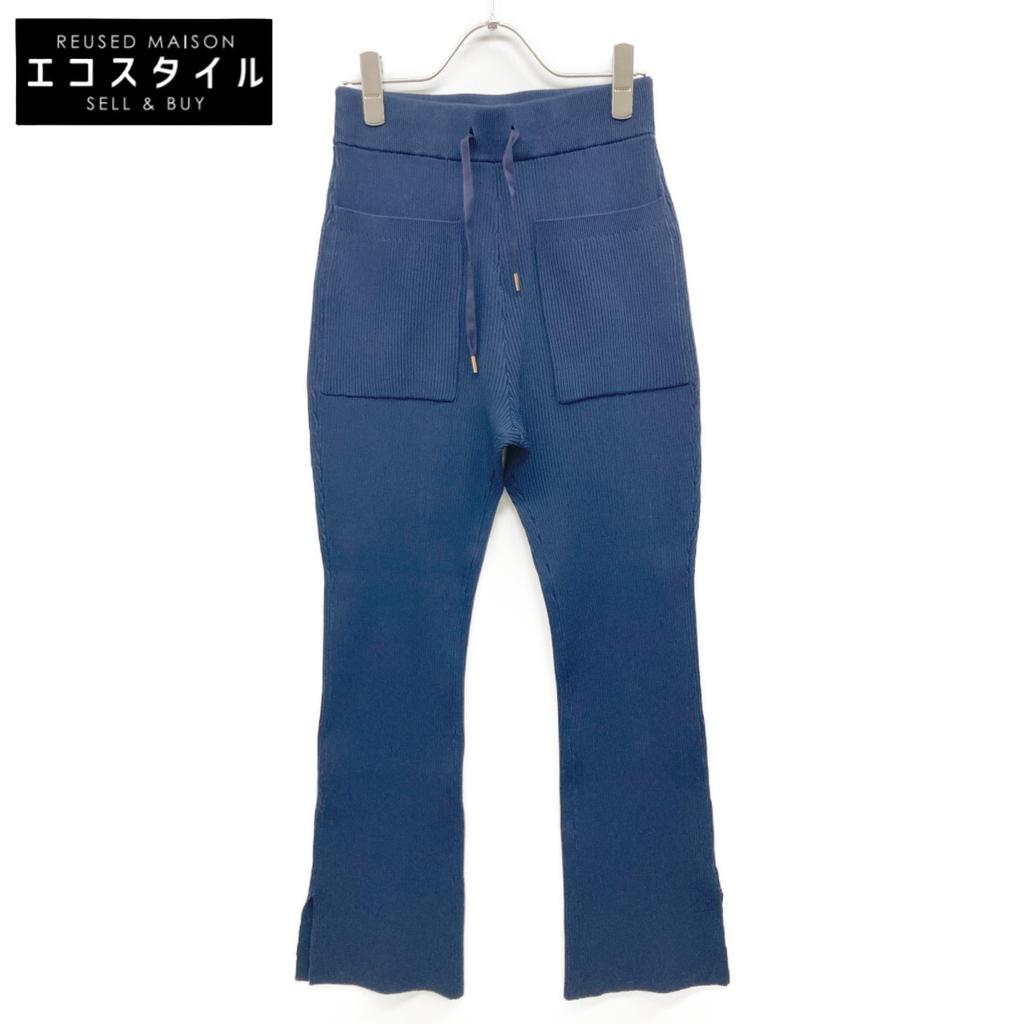 Regleam 2015 Rayon Blend Pocket Summer Knit Pants Bottoms S NavyUsed