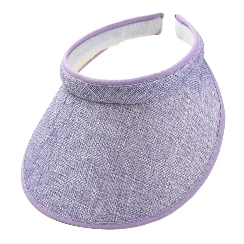 Summer Wide Brim Sun Visor Hat Adjustable UV Protection Golf Hat Portable Lightweight Sports Cap Casual Beach Cap for Women Men