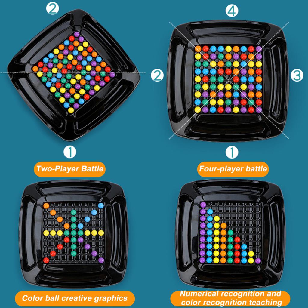 Duhová kulička Eliminační desková hra s 84/241 barevnými korálky, rozpoznáváním barev, soustředěním, logickým tréninkem, pro děti a dospělé, interaktivní vzdělávací šachová hračka