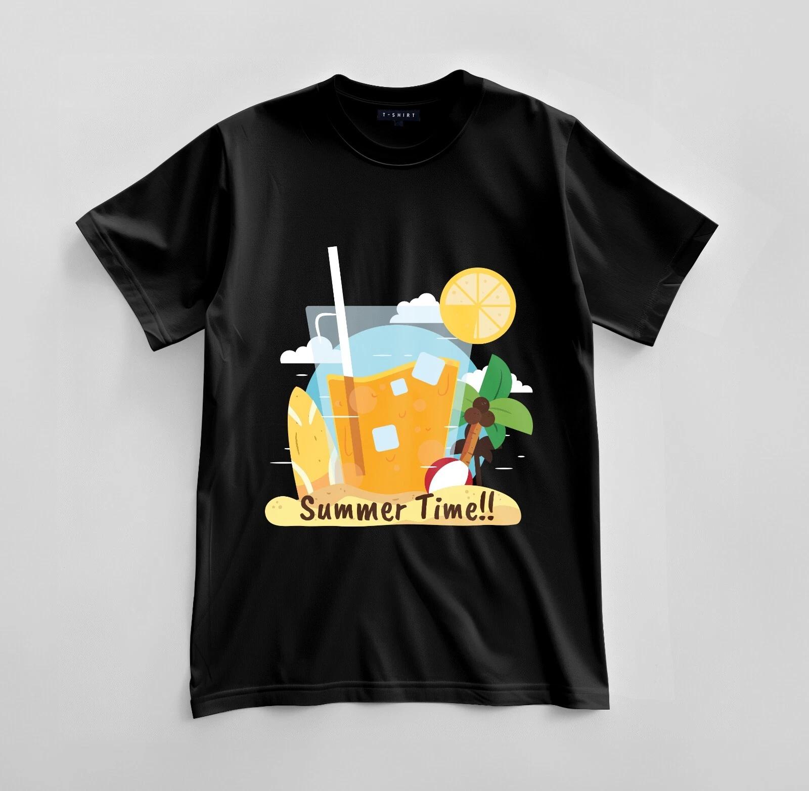 Custom Summer Time Vibes Graphic T-shirt Design Unisex Jersey Short Sleeve Tee 2XL