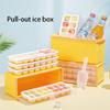 Portable Pull-out Ice Box Ice Cube Tray Maker Mold Multi-Layer 42 Grid Drawer Maker Summer Ice Freezer Container.