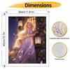 Disney Oil Painting Kit Canvas Princess Garden Night Lantern Home Decor Gift