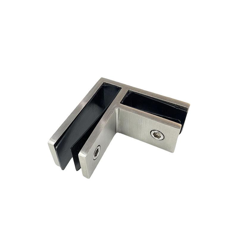 Marine Grade Railing Wall to Glass Clamp, Stainless Steel 316 Glass Bracket, Satin Finish Railing Glass Clamp Bracket for Fence