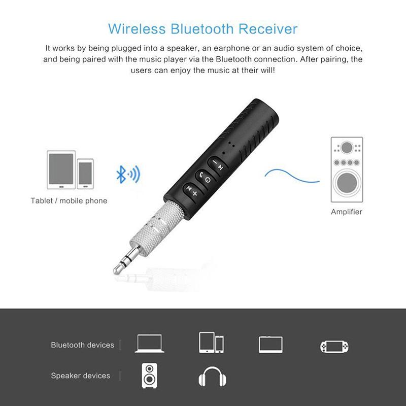 1 stk. Lydmottaker Sender 5.0 Driverfri Bil Bluetooth-adapter