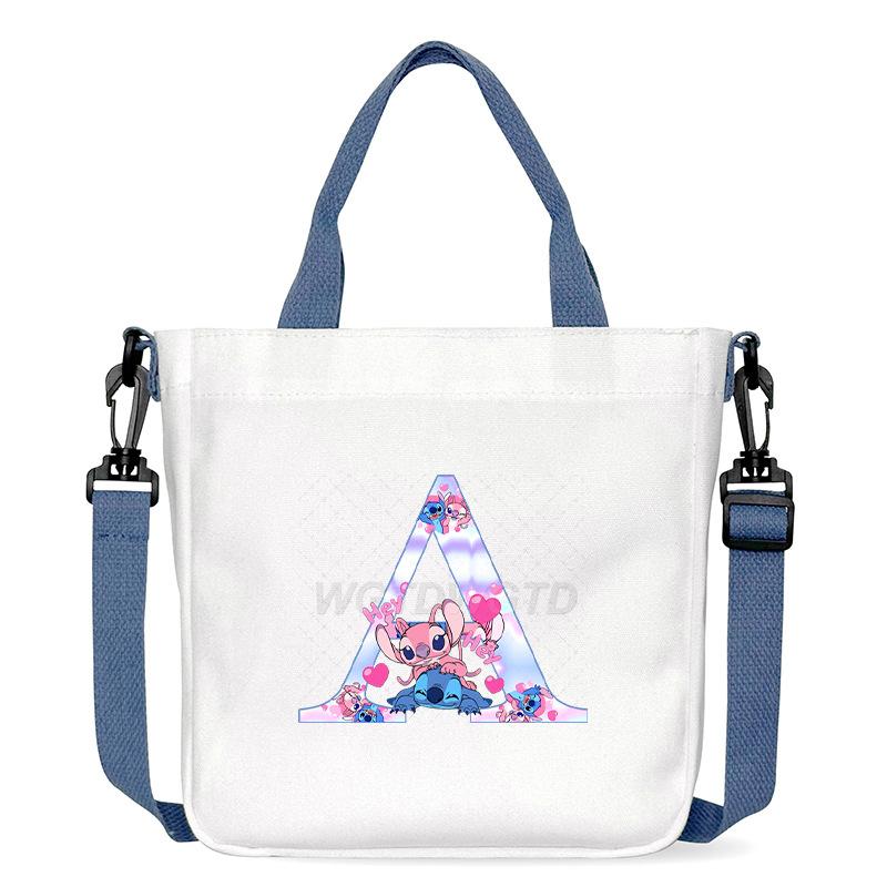 Cartoon Letter Personalized Printing Trend Shoulder Bag Student Commuting Portable Messenger Bag No specifications