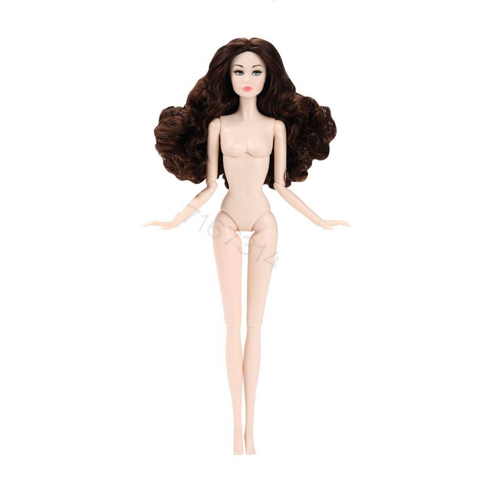 Cabelo Cacheado com Partição Central Boneca 1/6 Modelo Corpo de Figura de Ação Multi-pele Supermodelo Boneca Nua Presente para Crianças