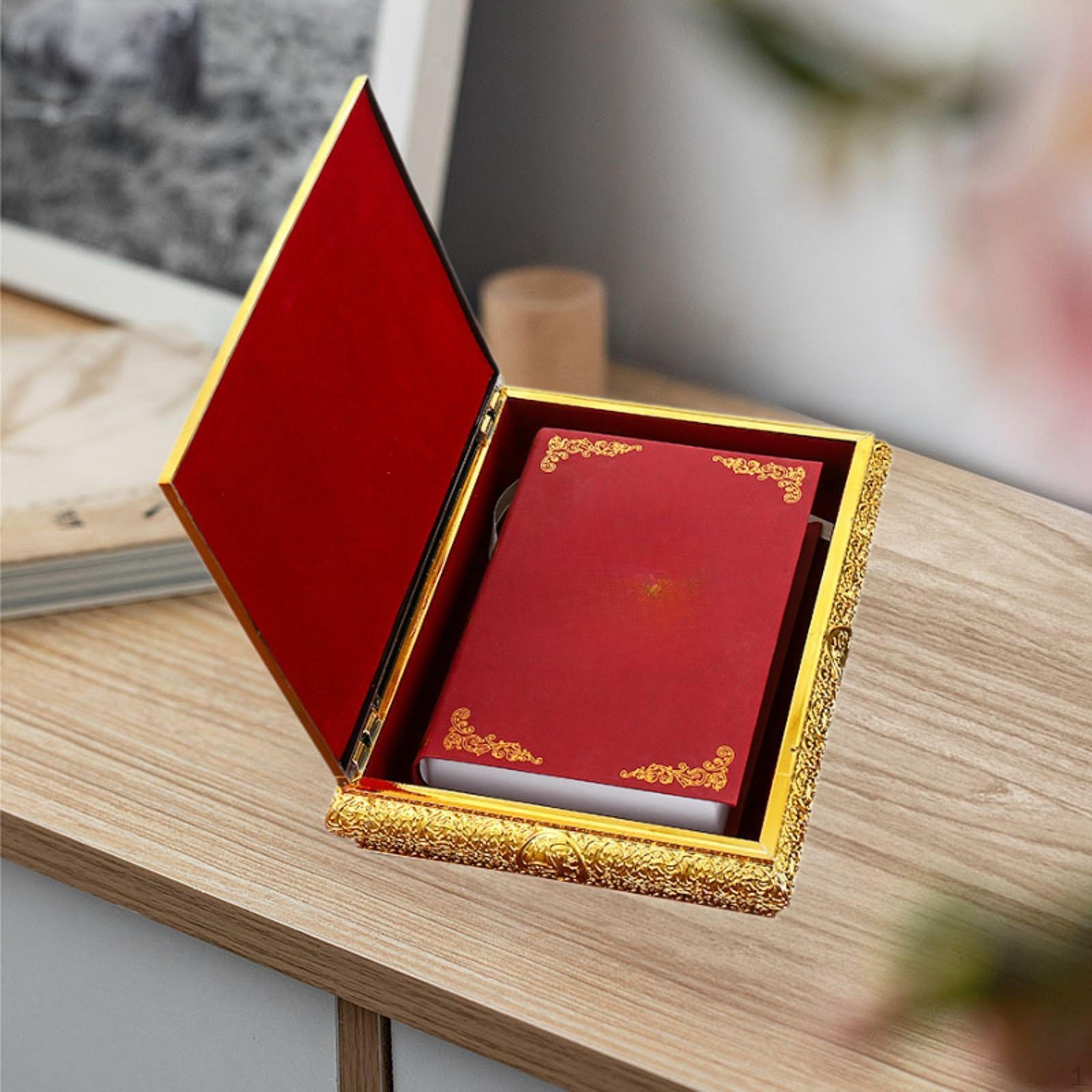 

Ящик для хранения книг, органайзер для книг, портативное винтажное украшение, контейнер для хранения 19.2cmx14.2cmx6.5cm