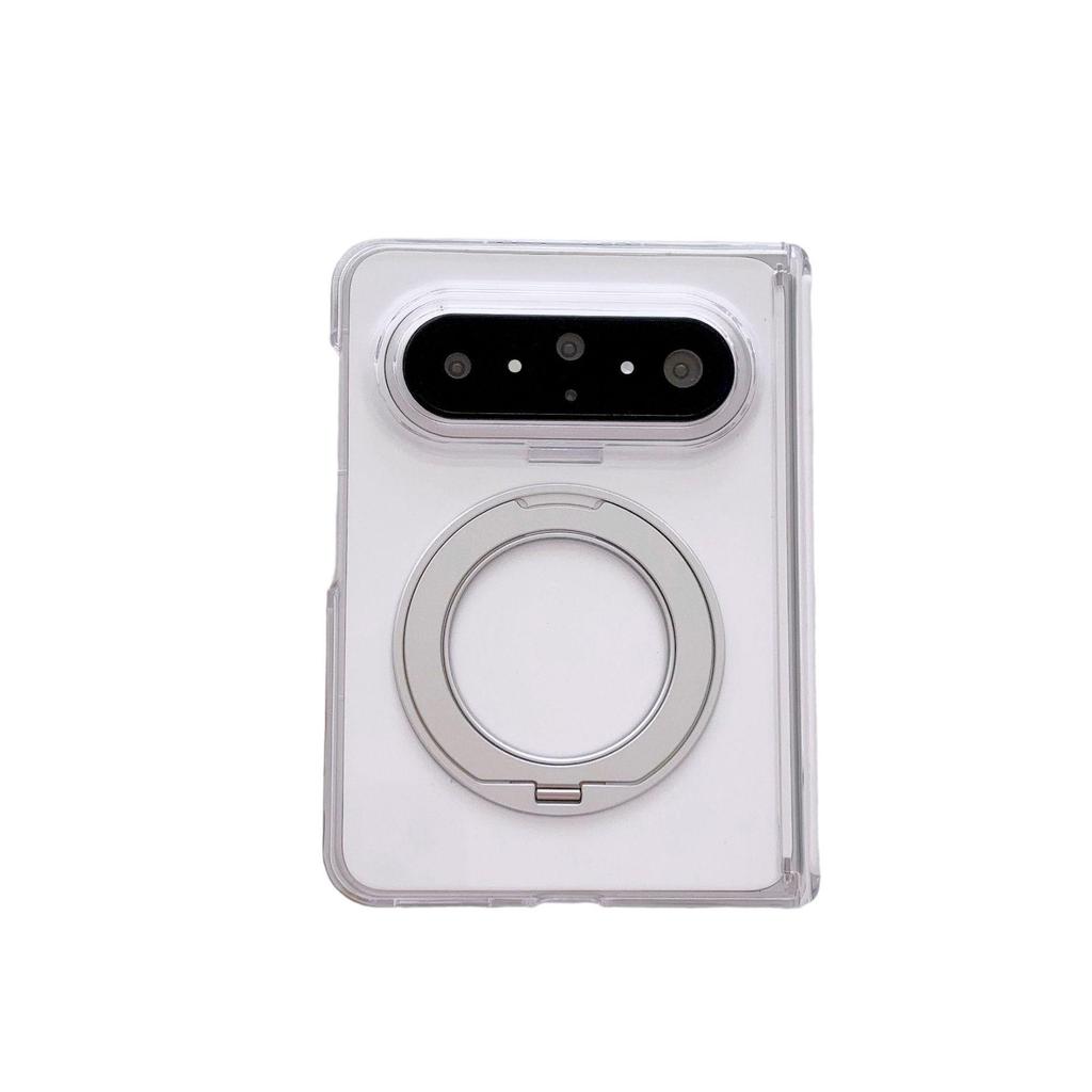 Magnetic Rotating Bracket Case for Huawei PuraXMax: Transparent, Foldable, MATEX7 Hinge Protector