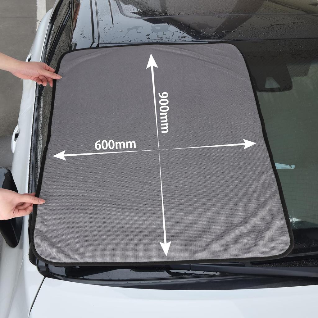 TARO WORKS Car Wash Super Dryer Microfiber 600GSM 1 2 Medium Towels, Absorbent, Cloths, Heavyweight, Gray, Large,