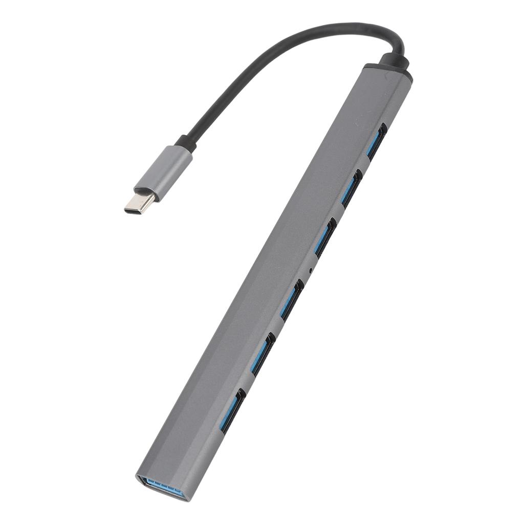 7 in 1 Type C Hub Aluminium Alloy Docking Station Multiport Adapter Dongle Plug and Play for PC