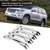 8 Pcs Car Chromium Electroplating Door Handle Cover Trim for Toyota Land Cruiser Prado 10 18