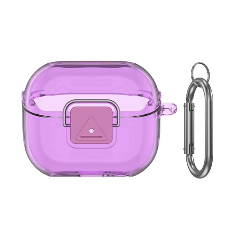 Clear Protect Carrying Case Shockproof Suitable for Buds 3 Headphone Dustproof Housing Washable Scratch Resistant Sleeve прозрачный/фиолетовый