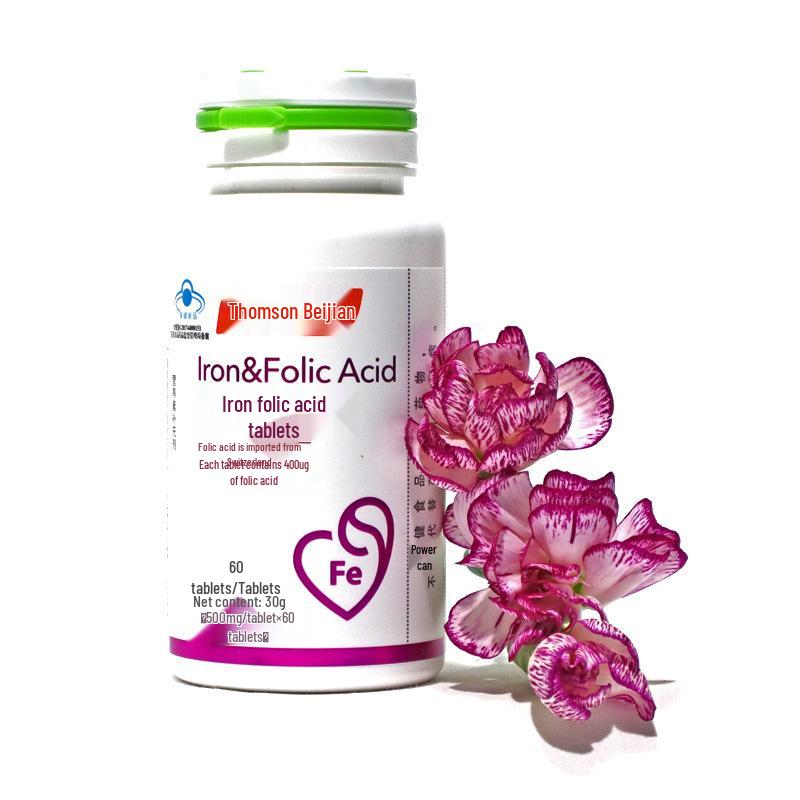 

Tangchen Beijian Iron & Folic Acid Tablets - 60 Tablets for Pre-Pregnancy and Pregnancy Support See Bottle for Details