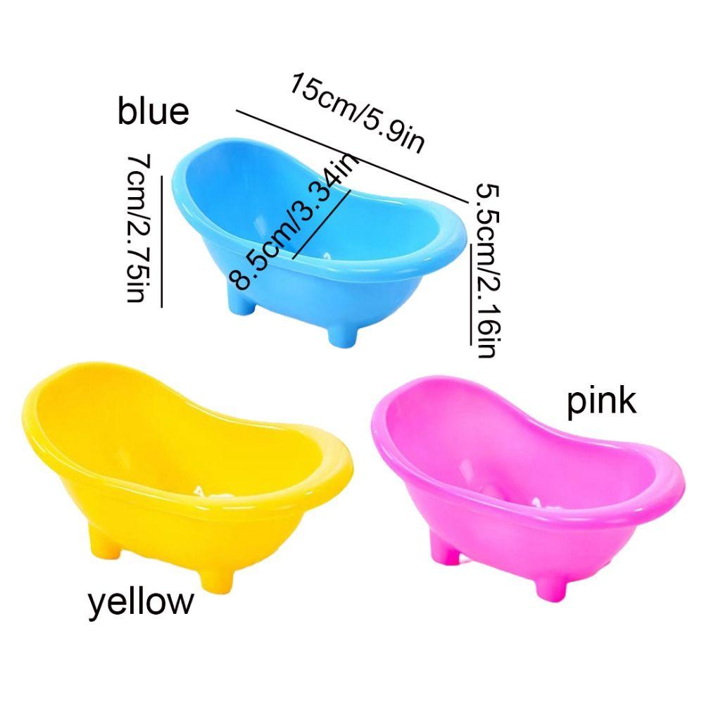 Solid Color Hamster Bathtub Mini Pet Mouse Bathing Bathtub  For Hamsters Mouse Squirrels