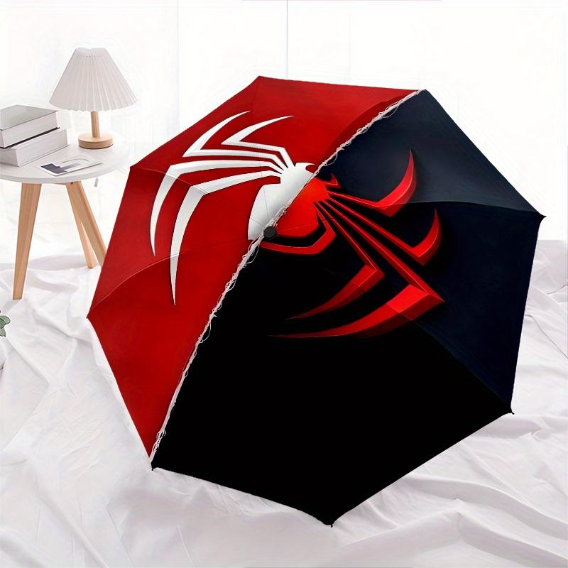 

Spider-Man,Web,Icon Fashion Umbrella, Automatic Opening and Closing Cartoon Design, Iron Ribs and Handle, 8 Ribs, Suitable for All Occasions