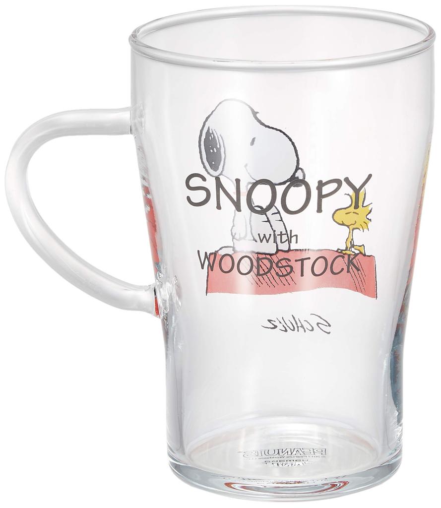 PEANUTS Heat-Resistant Glass Mug, Snoopy, SN521-815