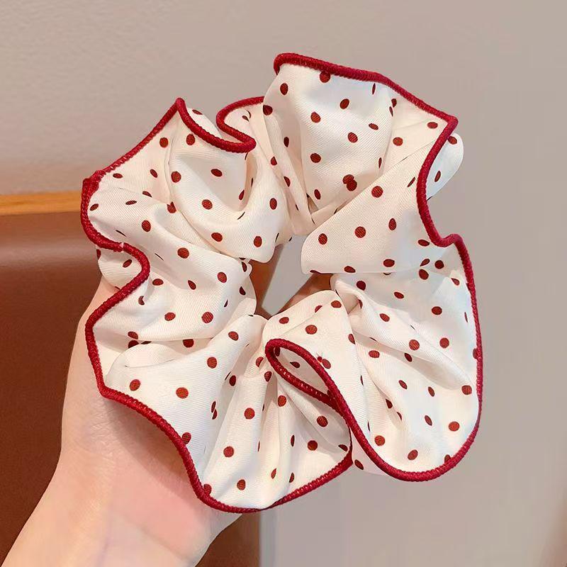 Scrunchie Coreano in Pizzo con Volant e Fiocco - Accessorio per Capelli Carino e Dolce
