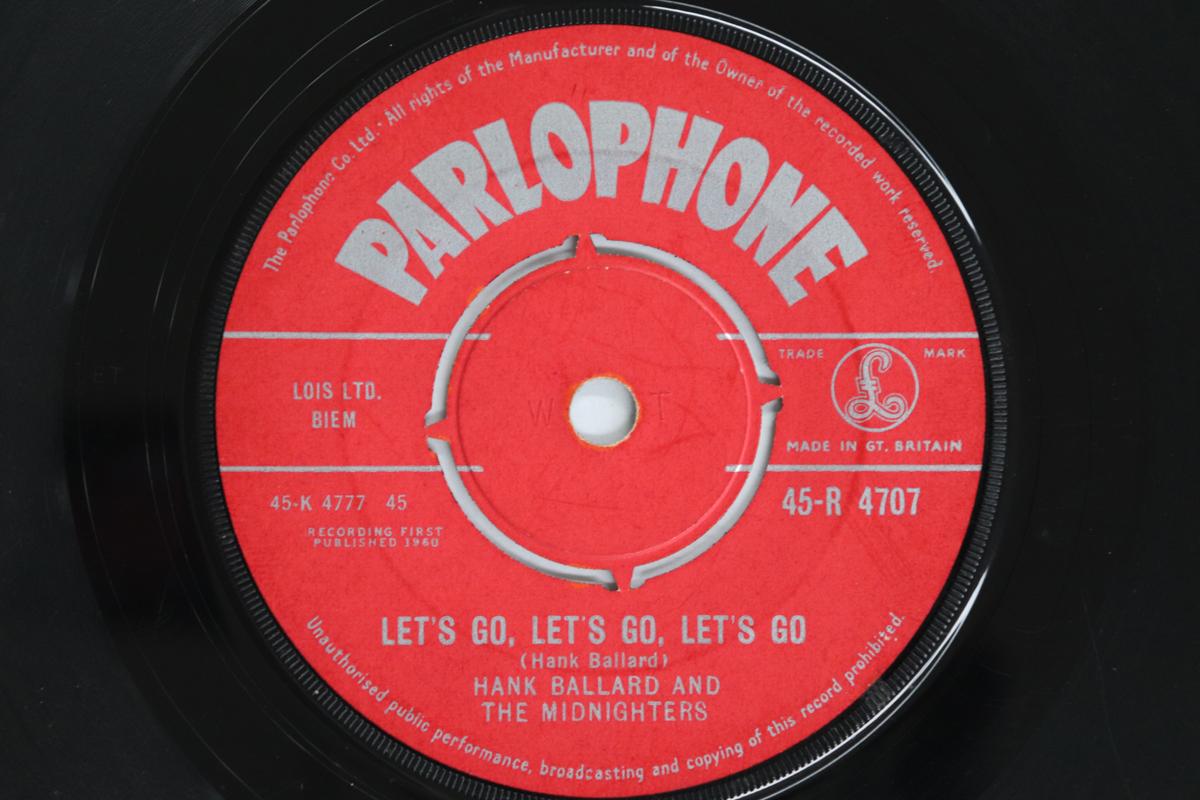 

7-дюймовая пластинка HANK BALLARD & THE MIDNIGHTERS - Let s Go, Let s Go, Let s Go / If Y 45R4707 PARLOPHONE 1960 UK Кантри/Фолк Б/У